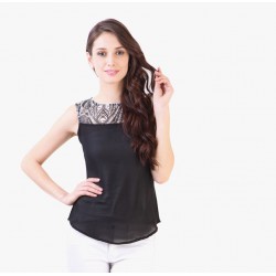Black Printed Blouse